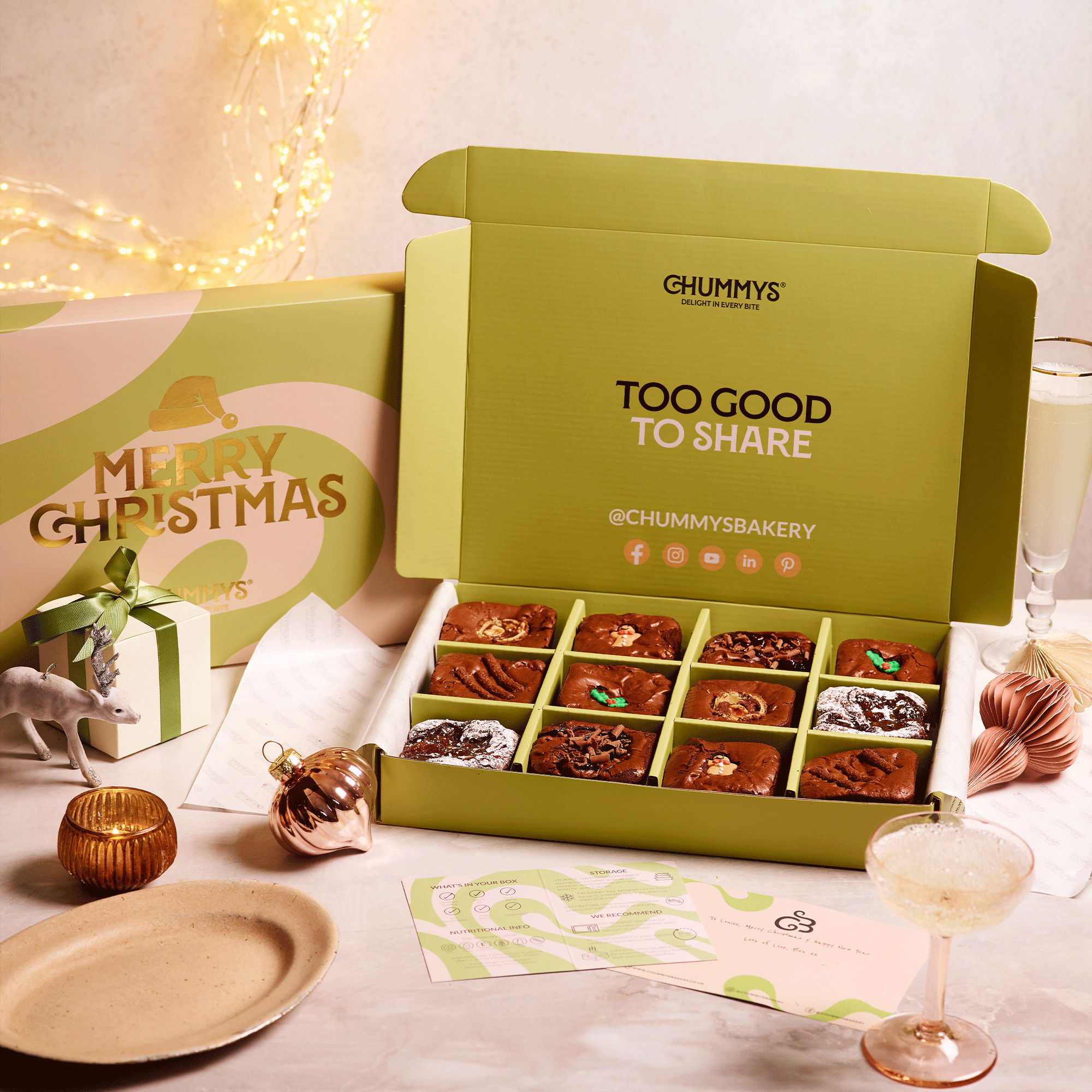 Christmas Limited Edition Postal Brownie Box by Chummys Bakery