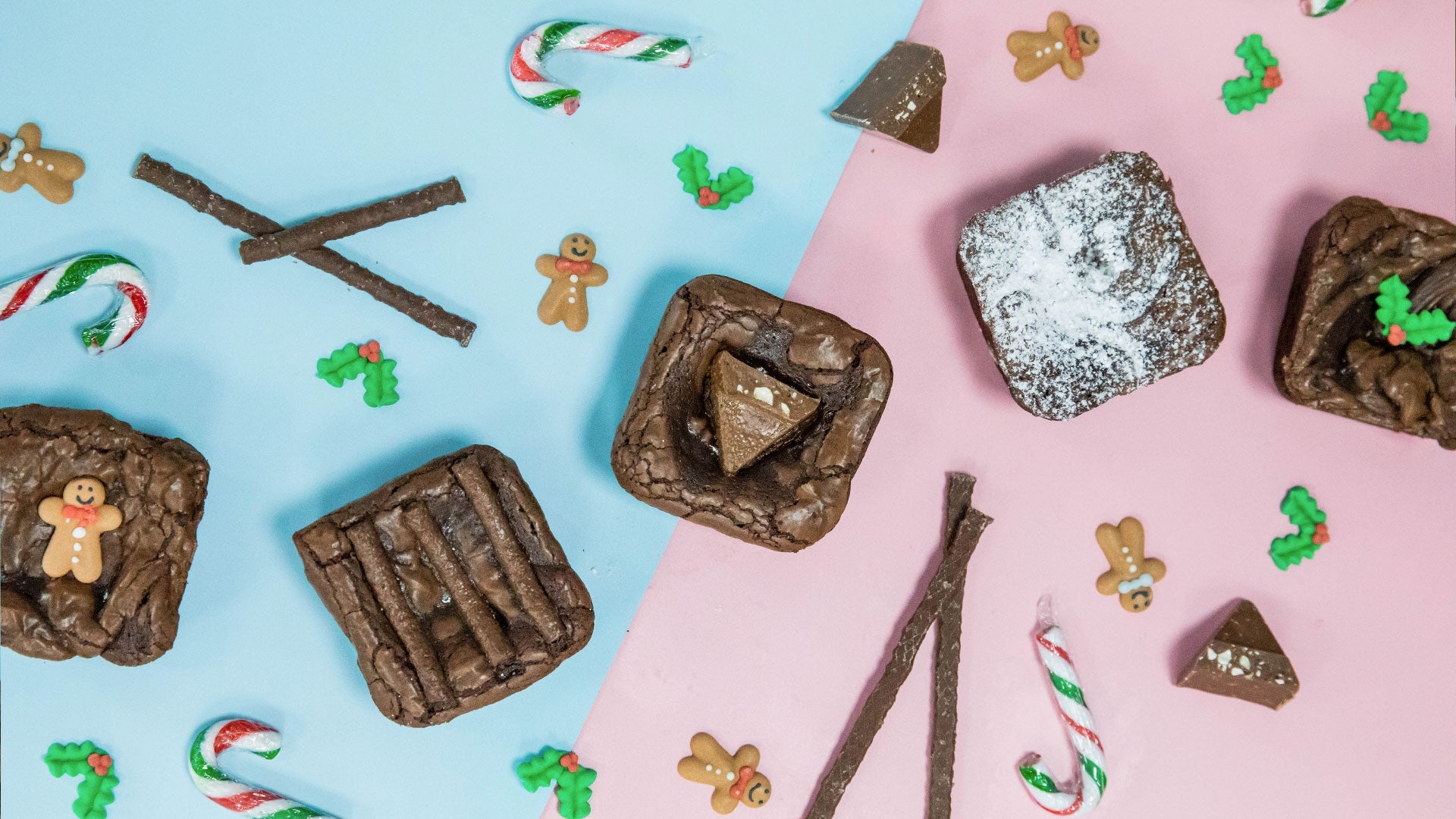 A box of Chummys Christmas brownies