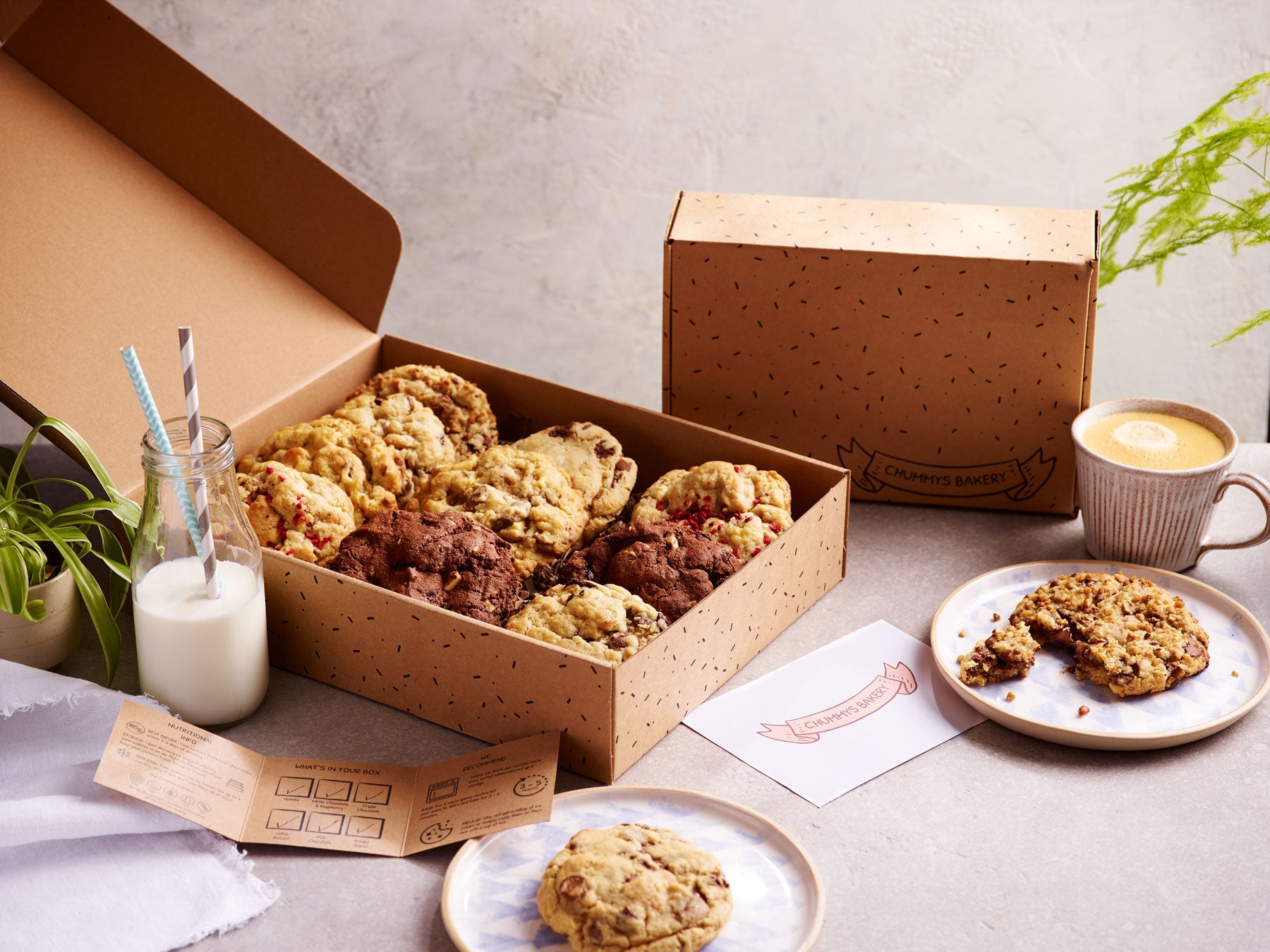 A box of Chummys chunky New York-style cookies