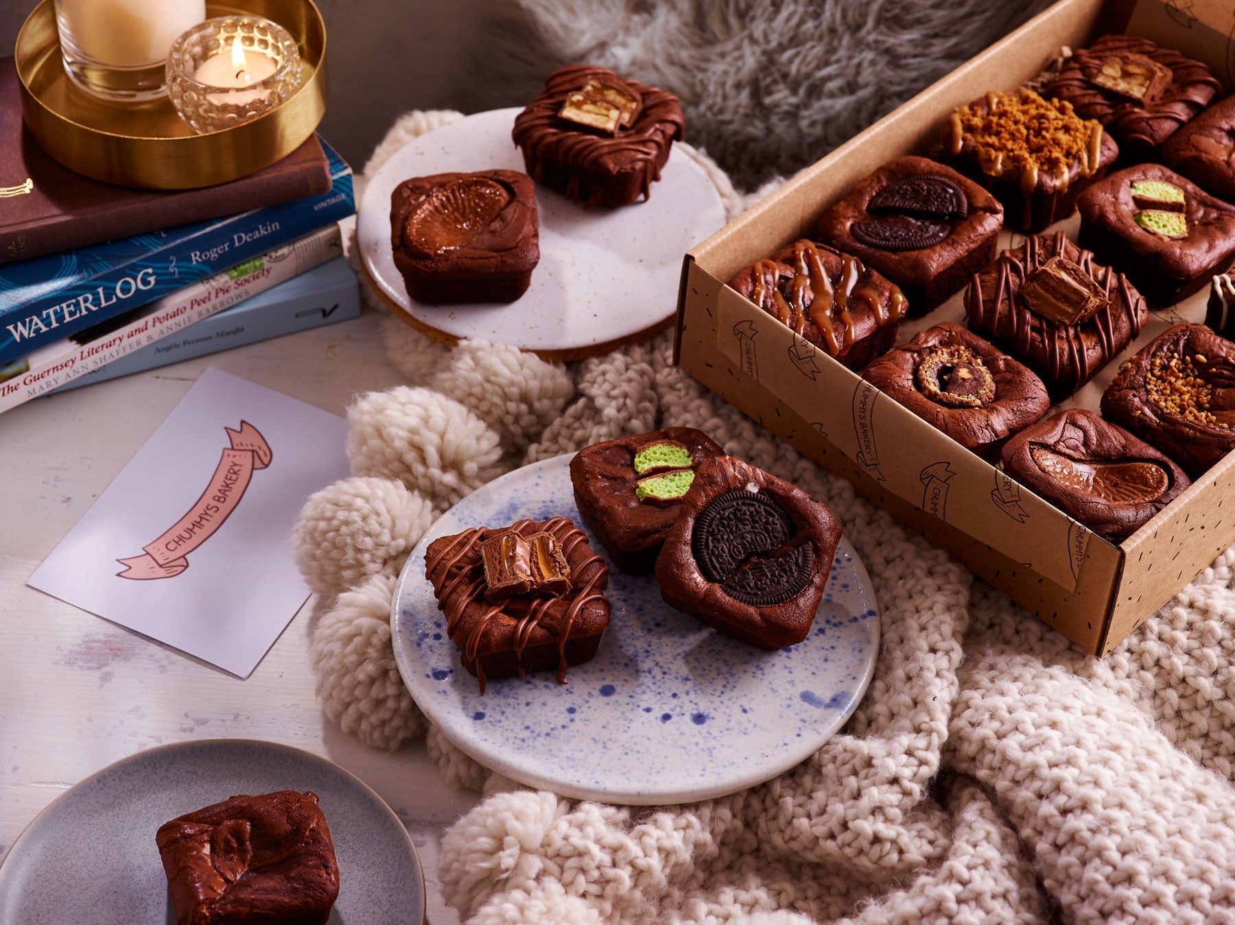 A mixed box of Chummys brownies sent as a thank you gift