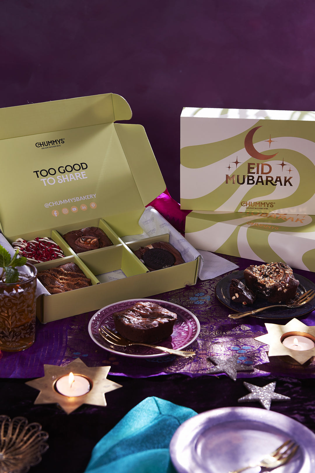 Eid Mubarak Mixed Brownie Box - Delivered To Your Door