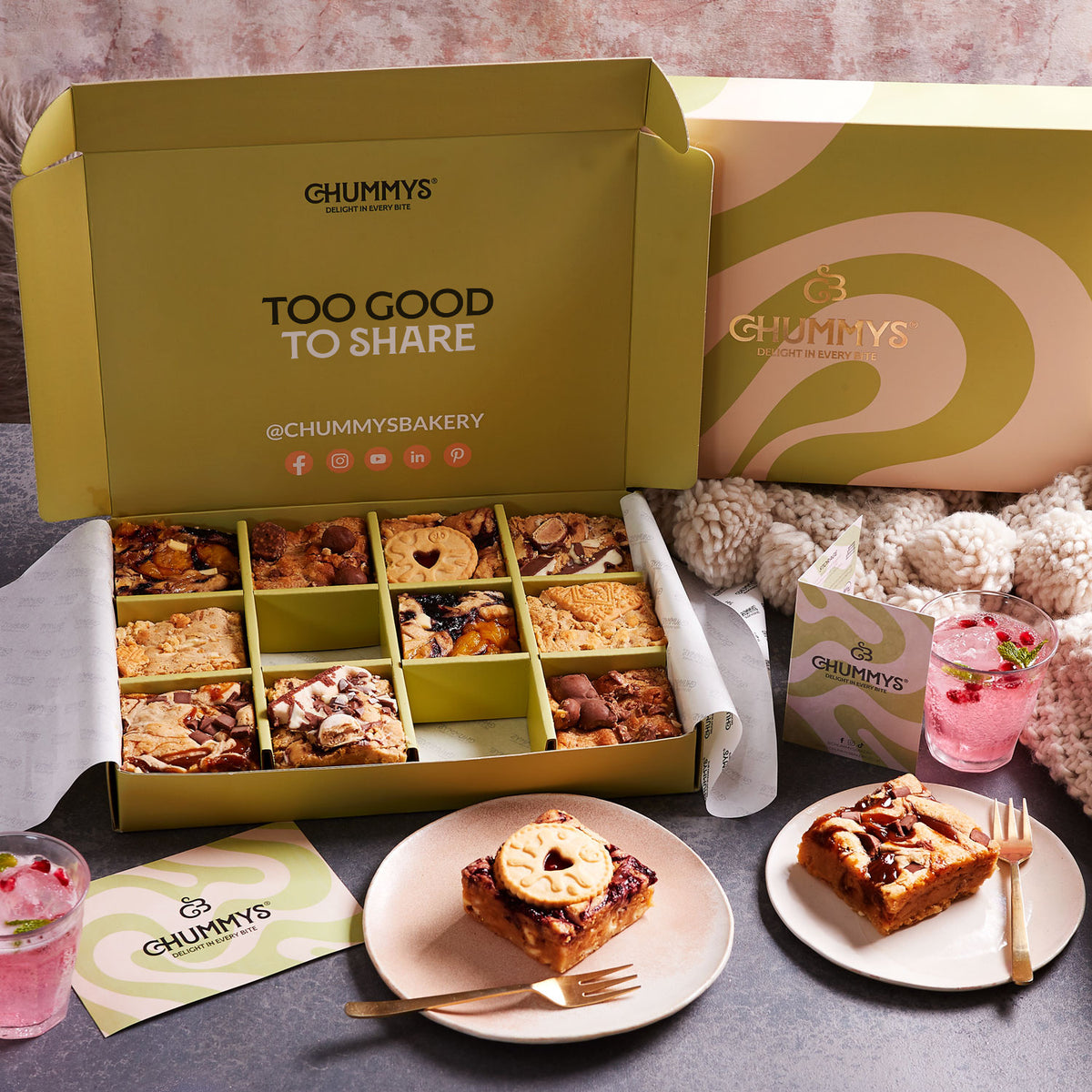 Mixed Box of Postal Blondies by Chummys Bakery