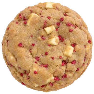 White Choc & Raspberry cookie